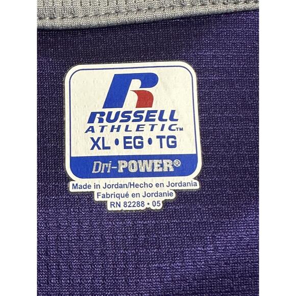 LSU Tigers Mens Polo Shirt X-Large Purple Louisiana State University Russell - Picture 6 of 13